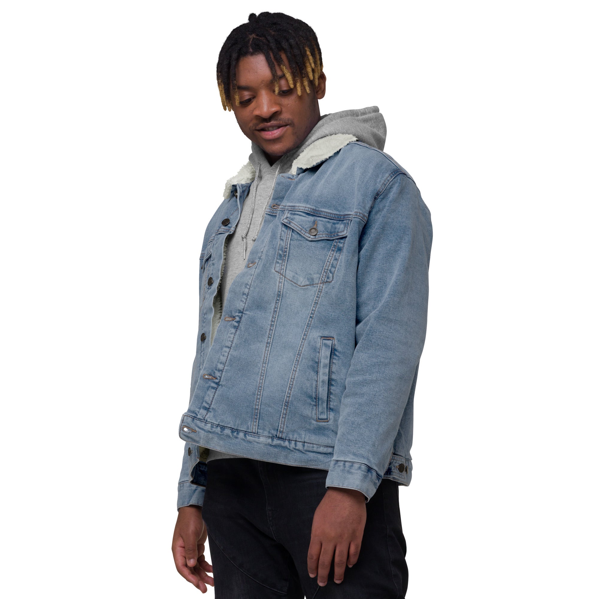 Grey sherpa deals denim jacket